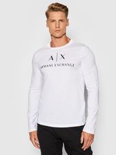 Armani Exchange Longsleeve 8NZTCH Z8H4Z 1100 Biały Slim Fit