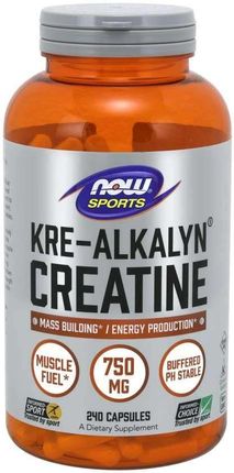 Now Foods Kre Alkalyn Creatine Buforowany Monohydrat Kreatyny 750 Mg 240Kaps