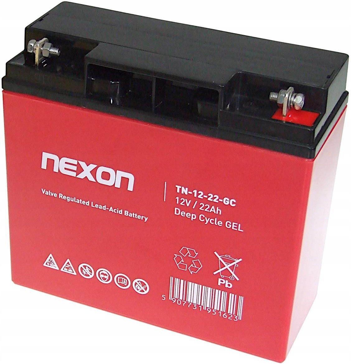 Akumulator GEL 12V 22Ah NEXON Deep Cycle - zdjęcie 1 Akumulator GEL 12V 22Ah NEXON Deep Cycle