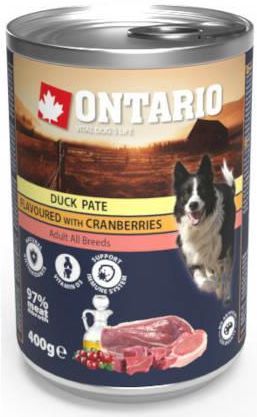 Ontario Pate Karma Dla Psa Kaczka Z Żurawiną 400G