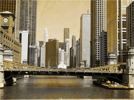 Deconest Fototapeta Most W Chicago (Efekt Vintage) 400X309