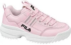 markowe sneakersy damskie fila z różowym logo i masywną podeszwą