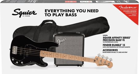 Fender Squier Affinity Series Precision Bass PJ Pack MN Czarny