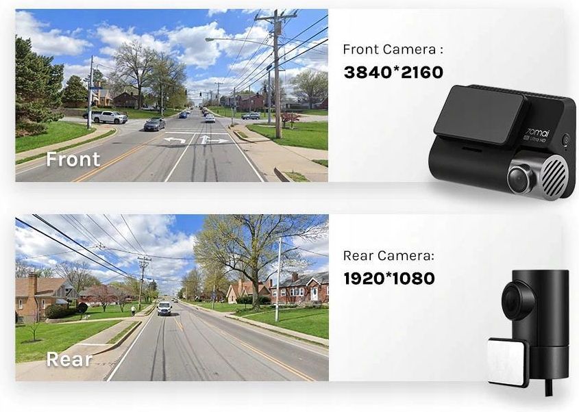 70Mai Wideorejestrator A800S Dash Cam 4K Gps + kamera wsteczna Rc06 - zdjęcie 3 70Mai Wideorejestrator A800S Dash Cam 4K Gps + kamera wsteczna Rc06