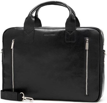 Skórzana torba męska na laptopa BRODRENE R02 czarna