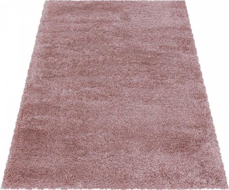 Ayyildiz Hali Dywan Sypialni Shaggy Pudrowy Róż Jednokolorowy Flafi Prostokąt 160X230 Cm