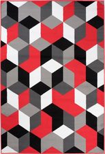 Carpetpol Dywan Czerwony Szary Geometryczny Q545A Red Maya Pp Esm 160x220
