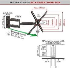 Zdjęcie Barkan Full Motion 13-65" Max 36 Kg Czarny - Piaski