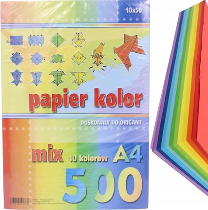 Kreska Papier Ksero A4 Mix 10 kolorów 500 Arkuszy
