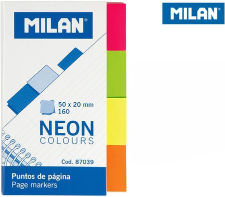 Zakładki Milan Indeksujące 50szt.20 Neon owe