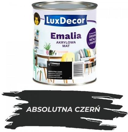 Luxdecor Emalia Akrylowa Absolutna Czerń 0,75L Mat