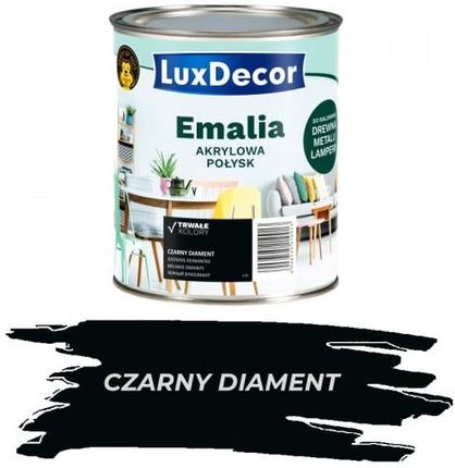 Luxdecor Emalia Akrylowa Czarny Diament 0,75L Połysk