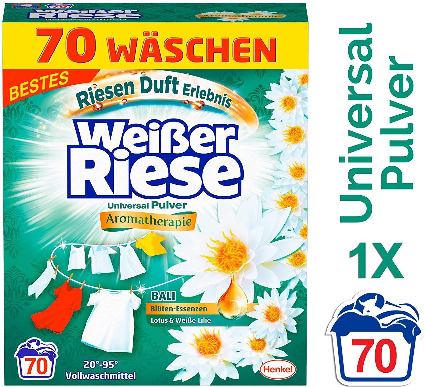 Weisser Riese Universal 70 ceny & atrakcyjne Lilie kg - Bali 3,85 i Lotus White na Pulver prań Opinie