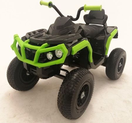 Ramiz Edukamp Duży Quad na akumulator ATV Pompowane Koła Czarno-Zielony