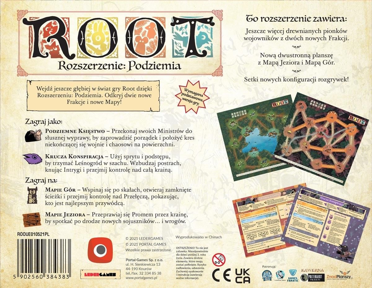 Gra Planszowa Root Podziemia Polska Rodzinna Towarzyska Board Game Po Polsku