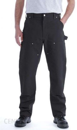 CARHARTT SPODNIE FIRM DUCK DOUBLE FRONT WORK DUNGAREE BLACK - Ceny i opinie  