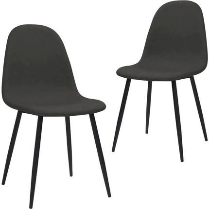 Shumee Krzesła Stołowe 2 Szt. 45X54 5X87 Cm Czarne Ekoskóra