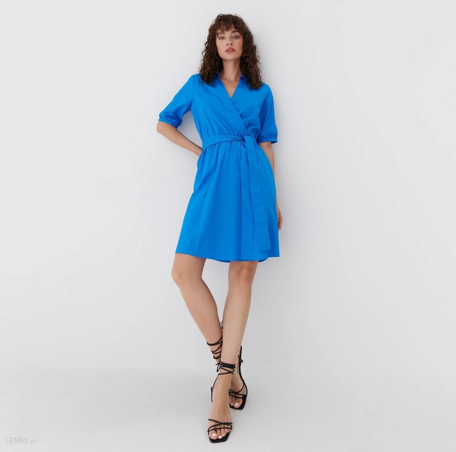 Mohito - Rozkloszowana Sukienka - Niebieski - Ceny i opinie 