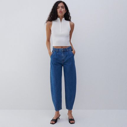 【JEMUT】23SS★ Ripley Wide Balloon Denim Pants ONLLERIN High waist Balloon Fit Jeans | Dark Blue | ONLY®