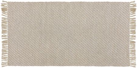 Beliani Ręcznie tkany dywan chodnik jutowy bawełniany beżowy 80 x 120 cm boho Aladag