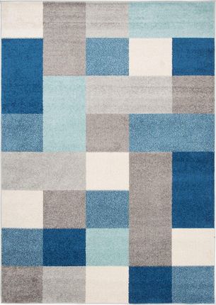 Carpetpol Dywan Niebieski C574B Gray Turquois Lazur Geometria 200X290