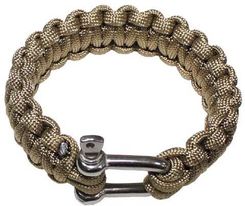 Zdjęcie MFH BRANSOLETKA PARACORD 2,3 CM, METALOWA KLAMRA, COYOTE TAN - ROZMIAR:M - Okonek