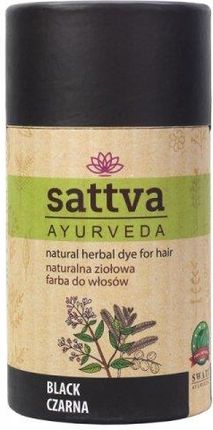 Sattva Natural Herbal Dye For Hair Naturalna Ziołowa Farba Do Włosów Black 150g