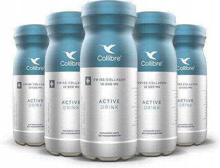 Collibre Swiss Collagen Active Drink Płynny Kolagen Suplement Diety 10000Mg 32x140ml