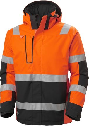 Męska zimowa kurtka robocza Helly Hansen ALNA 2.0 – czarno-pomarańczowa, rozmiar XL
