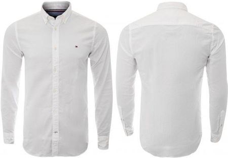 TOMMY HILFIGER KOSZULA Z D UGIM R KAWEM BAWE NA CORE STRETCH SLIM OXFORD SHIRT WHITE MW0MW03745 100 Ceny i opinie Ceneo.pl