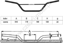 Zdjęcie Tommaselli kierownica enduro 259, wysoka, czarna - Lipiany