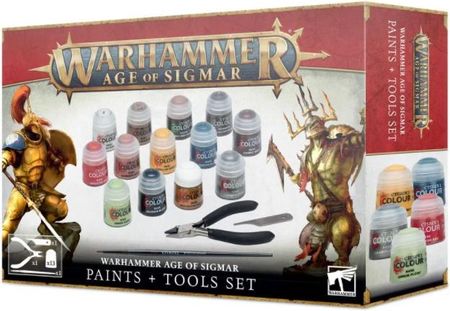 Games Workshop Warhammer Age Of Sigmar Paints + Tools Set