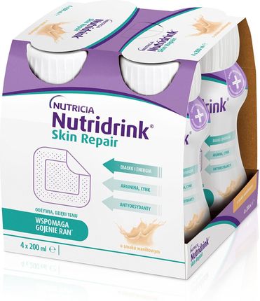 Nutridrink Skin Repair smak waniliowy 4x200ml