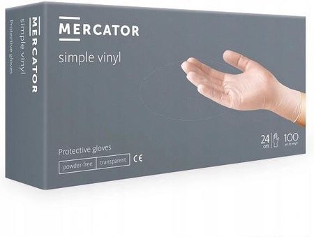 Mercator Medical Rękawice Winylowe Simple Vinyl Pf L