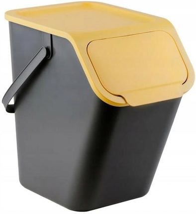 Practic Kosz Do Segregacji Odpadów Bini 25L Czarny Z Żółtą 020700221