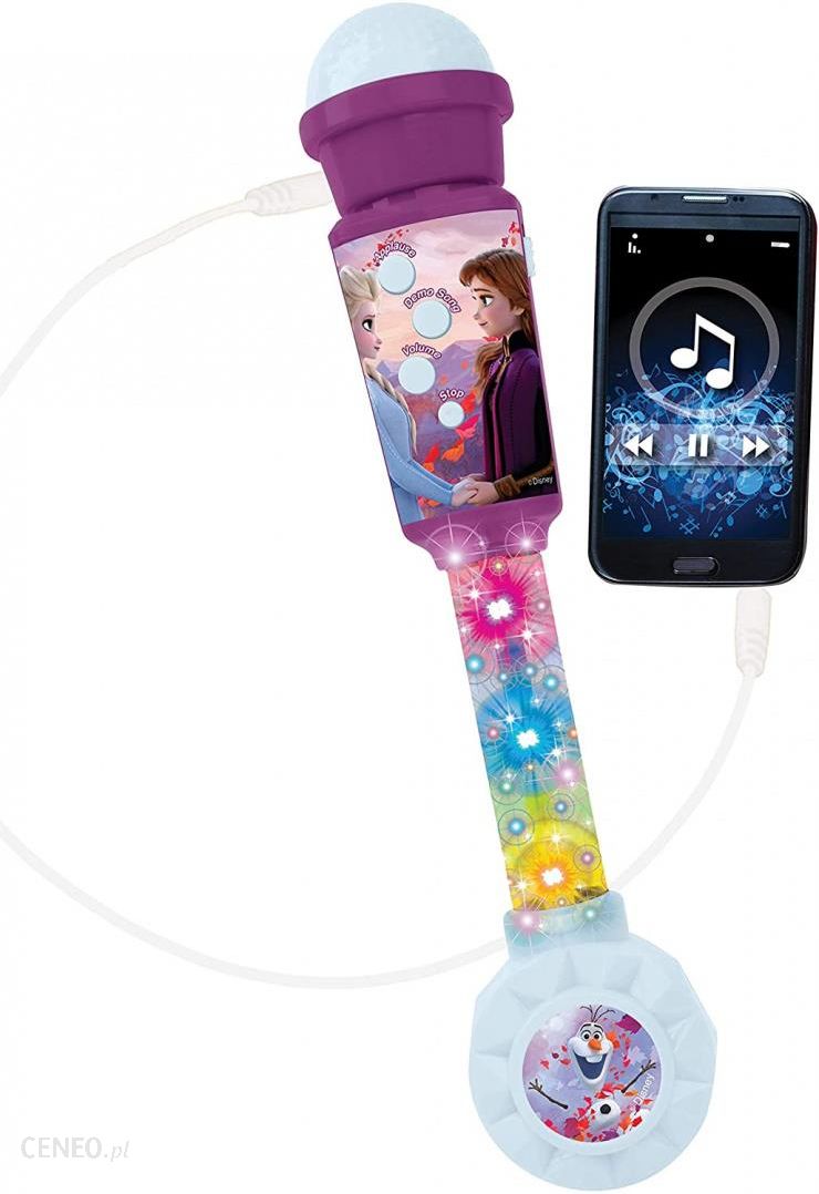 Lexibook Mikrofon z głośnikiem dla dzieci, efekty świetlne Kraina Lodu Frozen