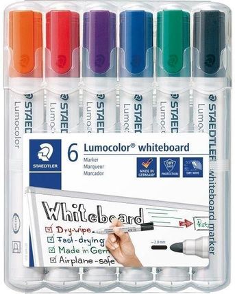 Staedtler Marker Lumocolor Do Białych Tablic 6 Kolorów