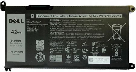 Dell Battery, 42WHR, 3 Cell, (1VX1H)
