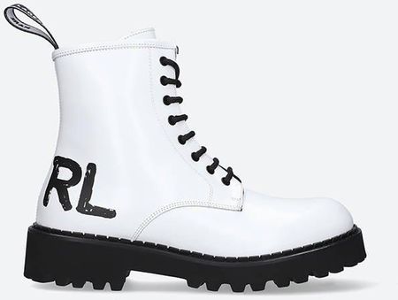 Buty damskie Karl Lagerfeld Troupe Brush Logo Boot Hi KL45450I 011
