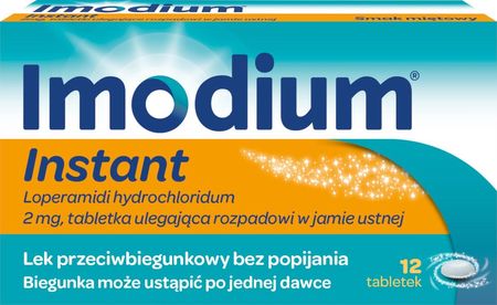 Imodium Instant Tabletki 2mg 12 sztuk