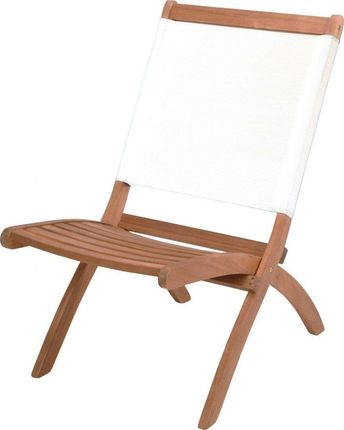 Kmtp Krzesło Ogrodowe Z Drzewa Akacjowego Składane Z Białym Oparciem 70X54X95cm