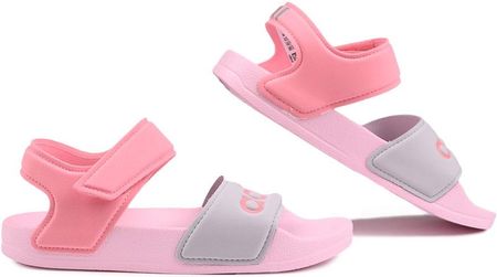 Adidas Sandały Dla Dzieci Adilette Sandal K Szaro-Różowe Fy8849