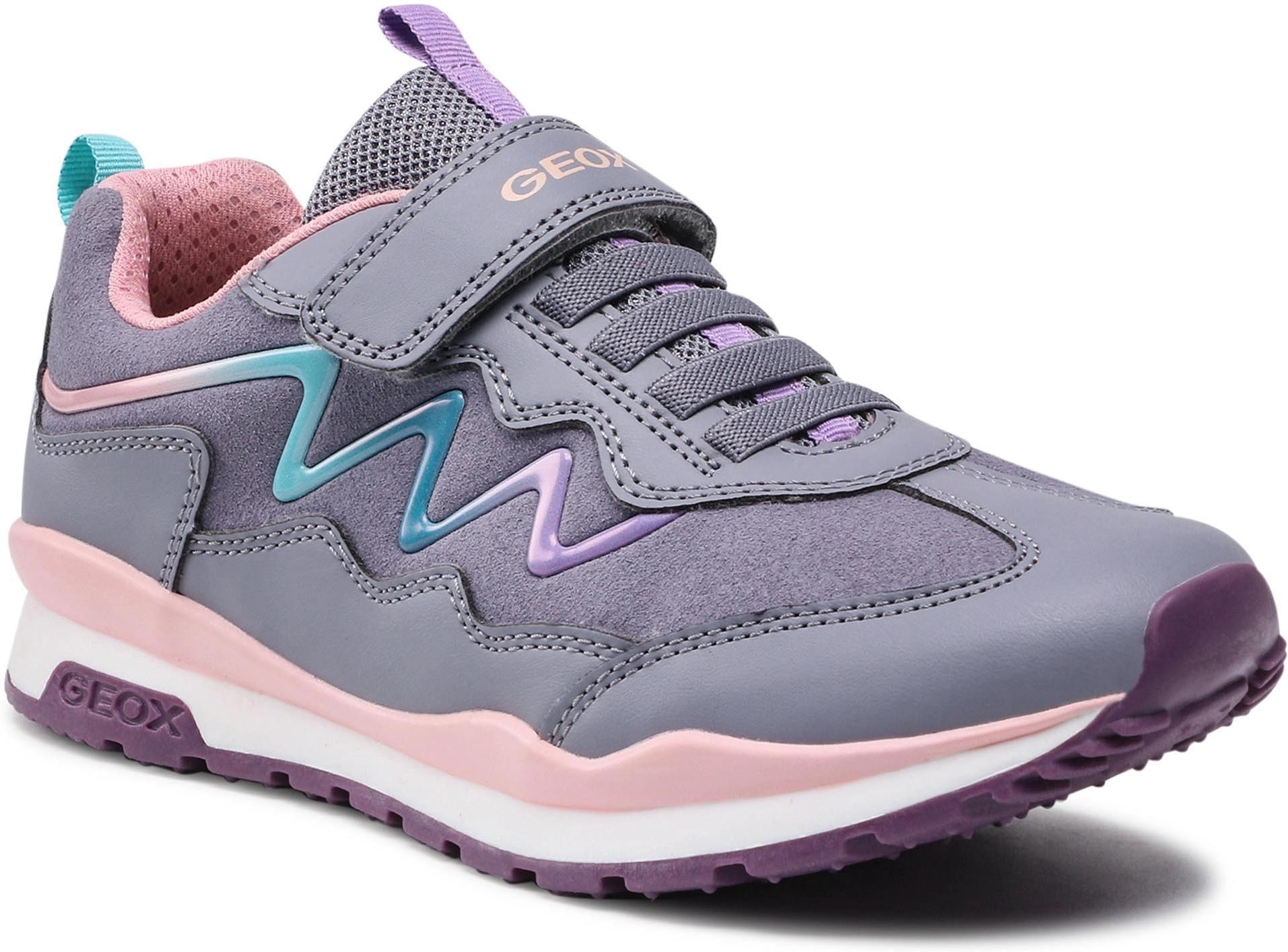 Geox J Pavel Girl A Sneakers voor meisjes, fuchsia oranje, 33 EU