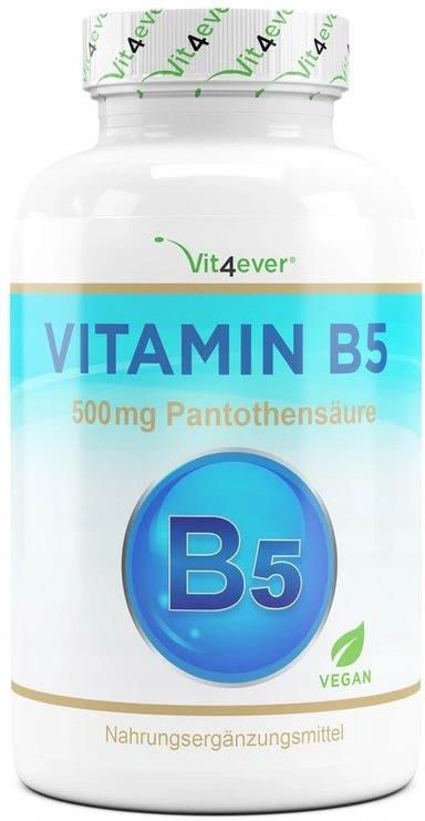 Vit4ever Witamina B5 500 Mg 180kaps Kwas Pantotenowy Opinie I Ceny Na Ceneopl 9480