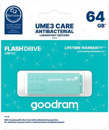 GOODRAM 64GB UME3 CARE USB 3.0 (UME3-0640CRR11)