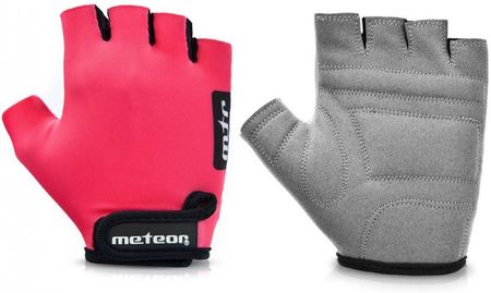 Meteor Rękawiczki Rowerowe Różowe Junior Pink, Rozmiar: M