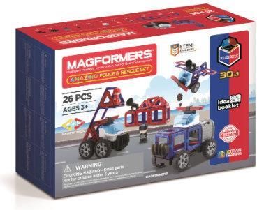 Magformers Amazing Police & Zestaw Ratunkowy