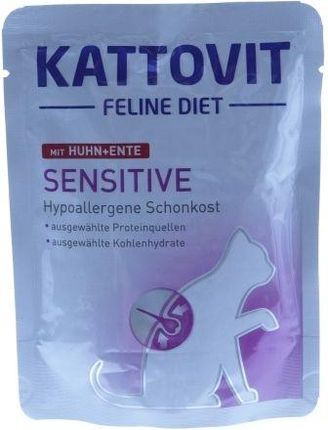 Finnern Kattovit Sasz Sensitive Kura+Kaczka Wrażliwy Kot Nietolerancja Pokarmowa 85G