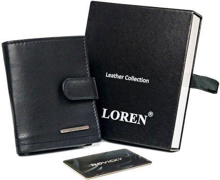 Etui na karty banknotówka czarna Loren GRM 70 05 BLACK