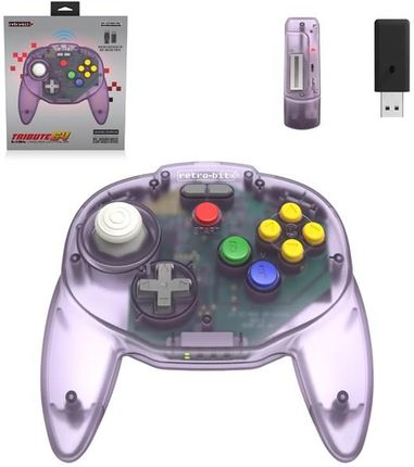 Retro-bit Tribute64 Wireless Controller Atomic Purple Nintendo Switch